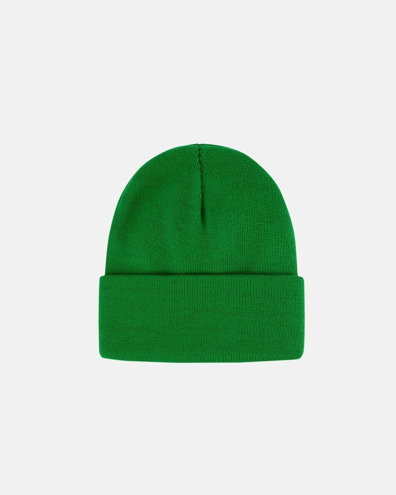 Green Stussy Stock Cuff Men's Beanie | USA000485