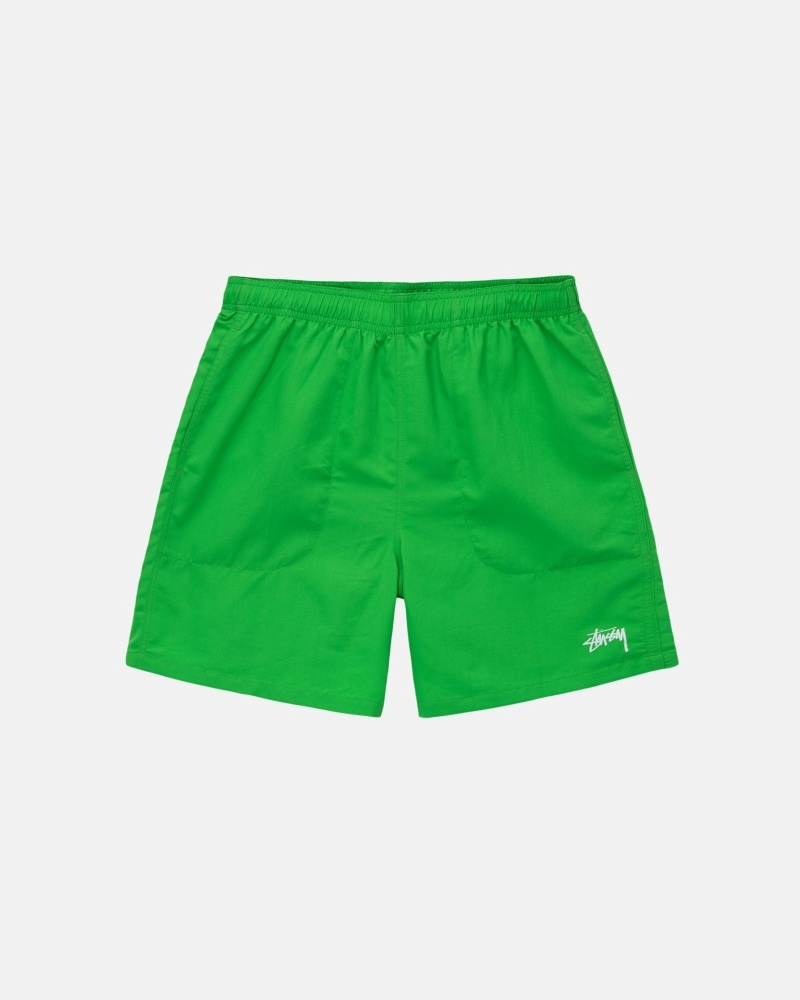 Green Stussy Stock Men\'s Shorts | USA000692