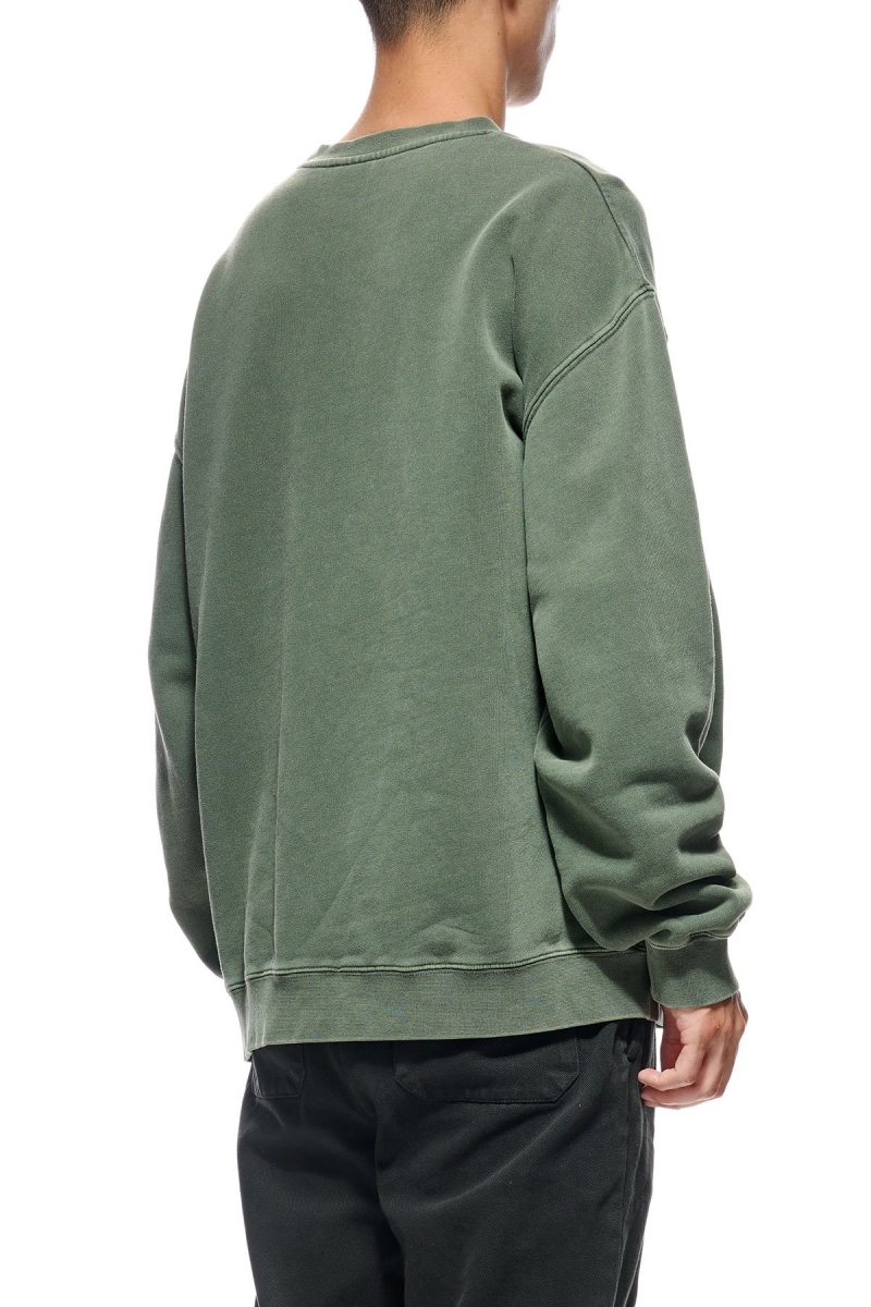 Green Stussy Stock Shadow Crew Men's Sweaters | USA000854