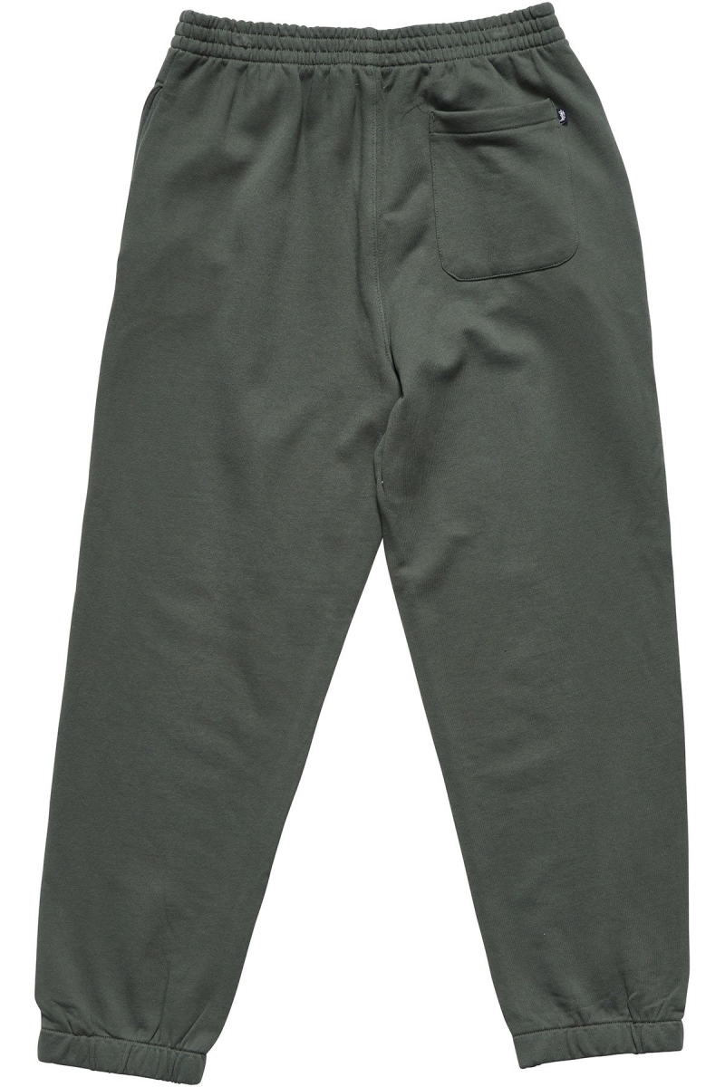 Green Stussy Text Fleece Men's Track Pants | USA001007