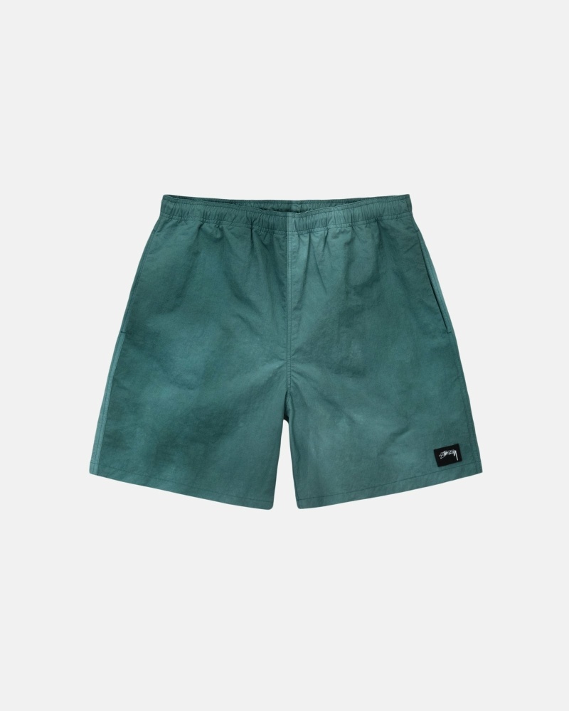 Green Stussy Wave Dye Nylon Short Men\'s Shorts | USA000714