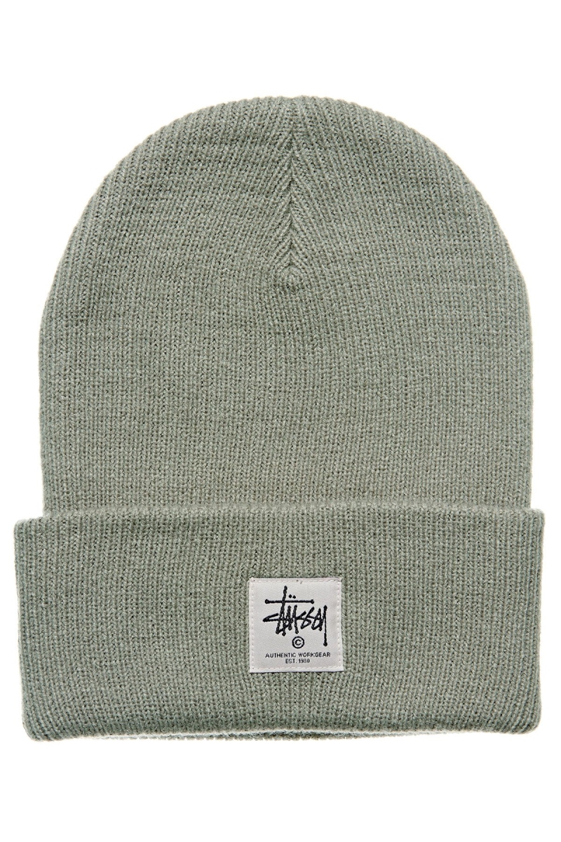 Green Stussy Workgear Tall Beanie Women\'s Hats | USA000513