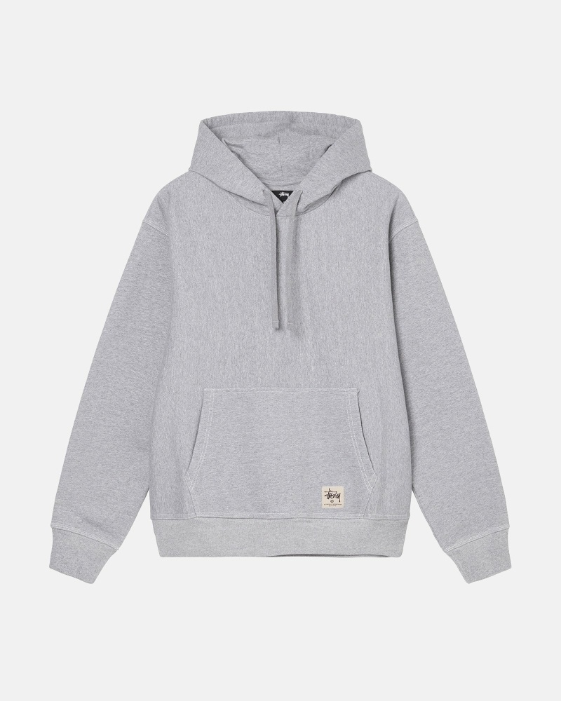 Grey Stussy Contrast Stitch Label Men\'s Hoodies | USA000031