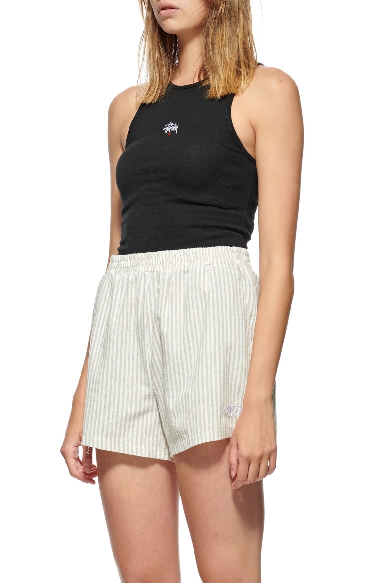 Grey Stussy Designs Linen Short Women's Shorts | USA000639