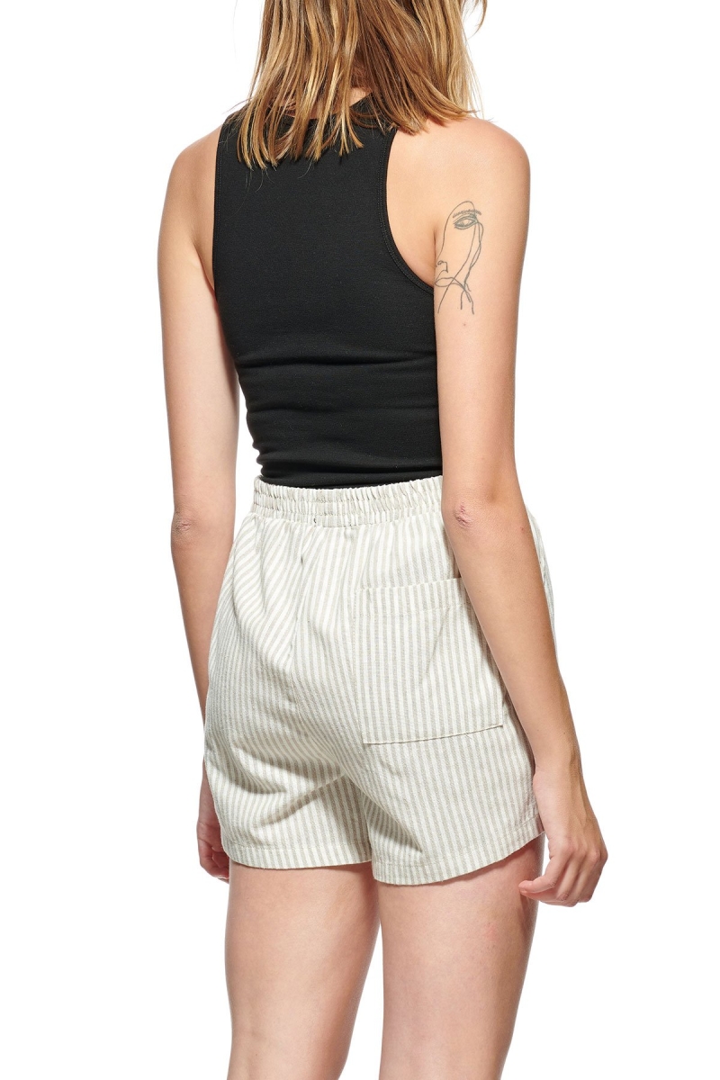 Grey Stussy Designs Linen Short Women's Shorts | USA000639