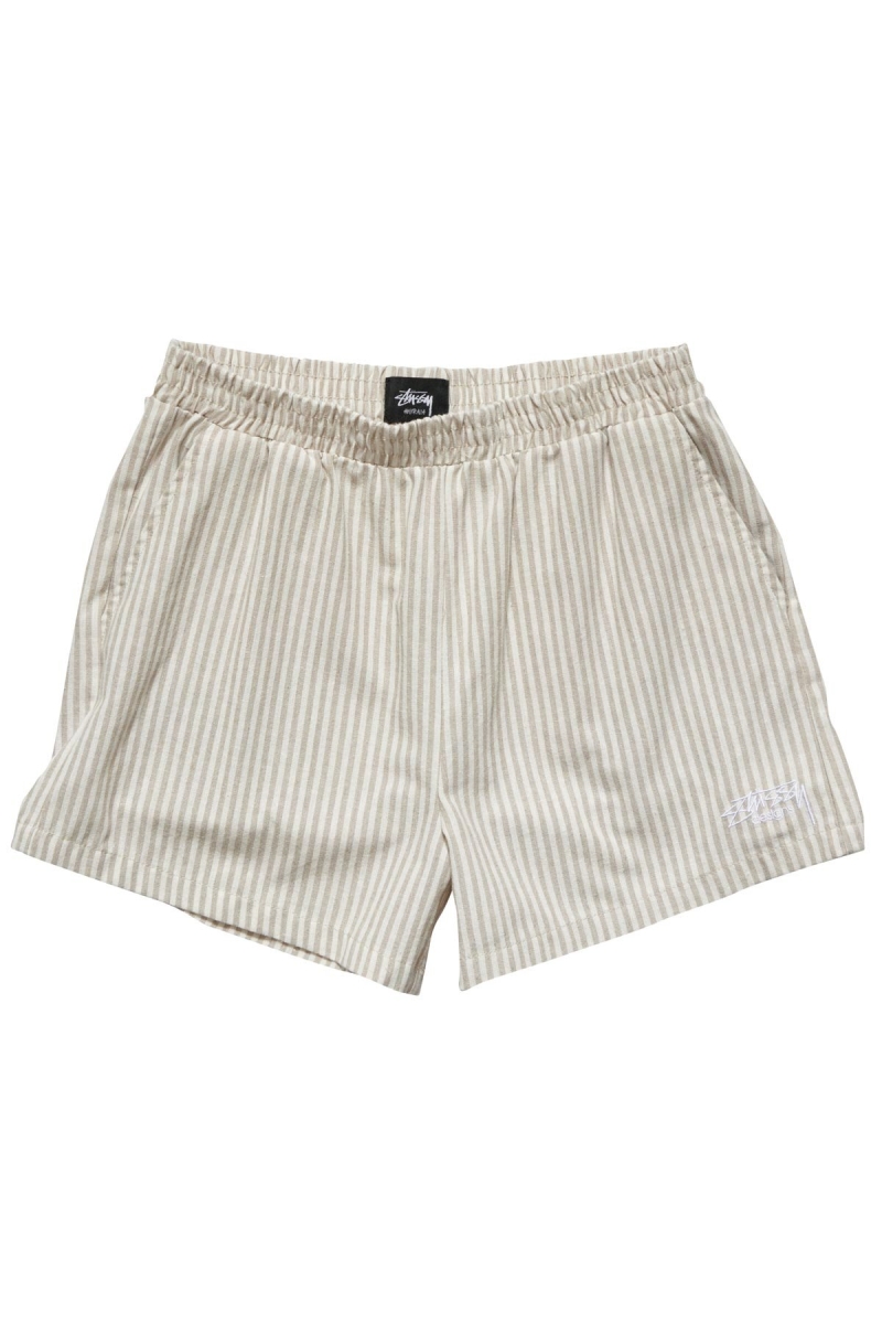 Grey Stussy Designs Linen Short Women\'s Shorts | USA000639