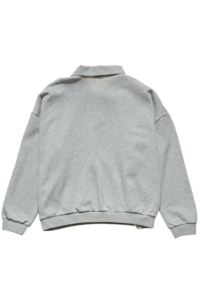 Grey Stussy Graffiti OS Fleece Polo Women's Sweaters | USA000839