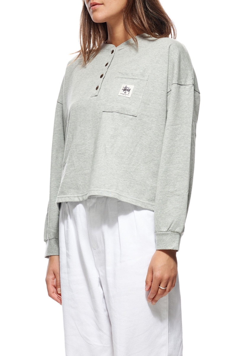 Grey Stussy Jerome Henley Women's Sportswear | USA000772