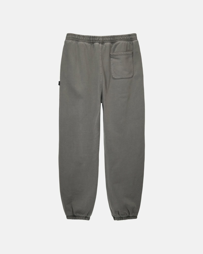 Grey Stussy Pigment Dyed Men's Fleece Pants | USA000576