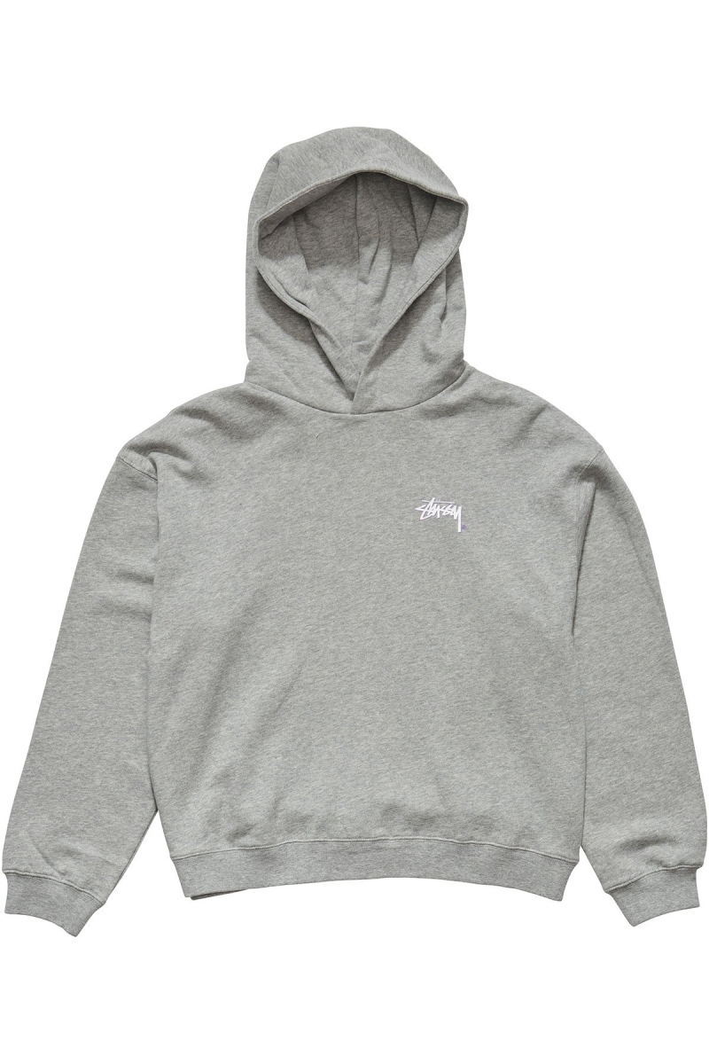 Grey Stussy Player Fleece Hood Women\'s Sportswear | USA000783