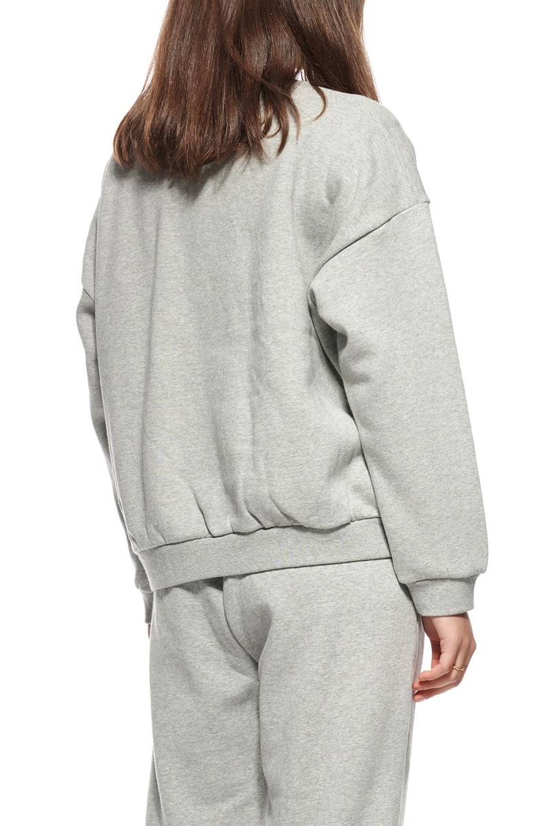 Grey Stussy Sport OS Crew Women's Sportswear | USA000789