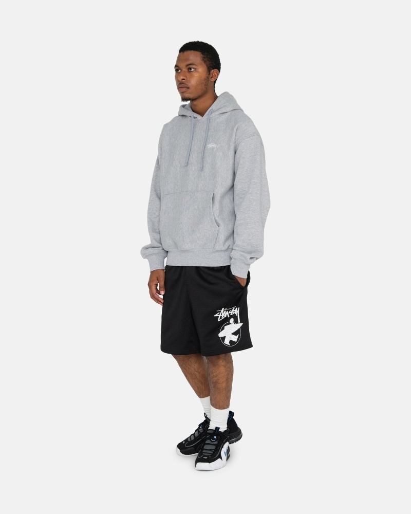 Grey Stussy Stock Logo Men's Hoodies | USA000077