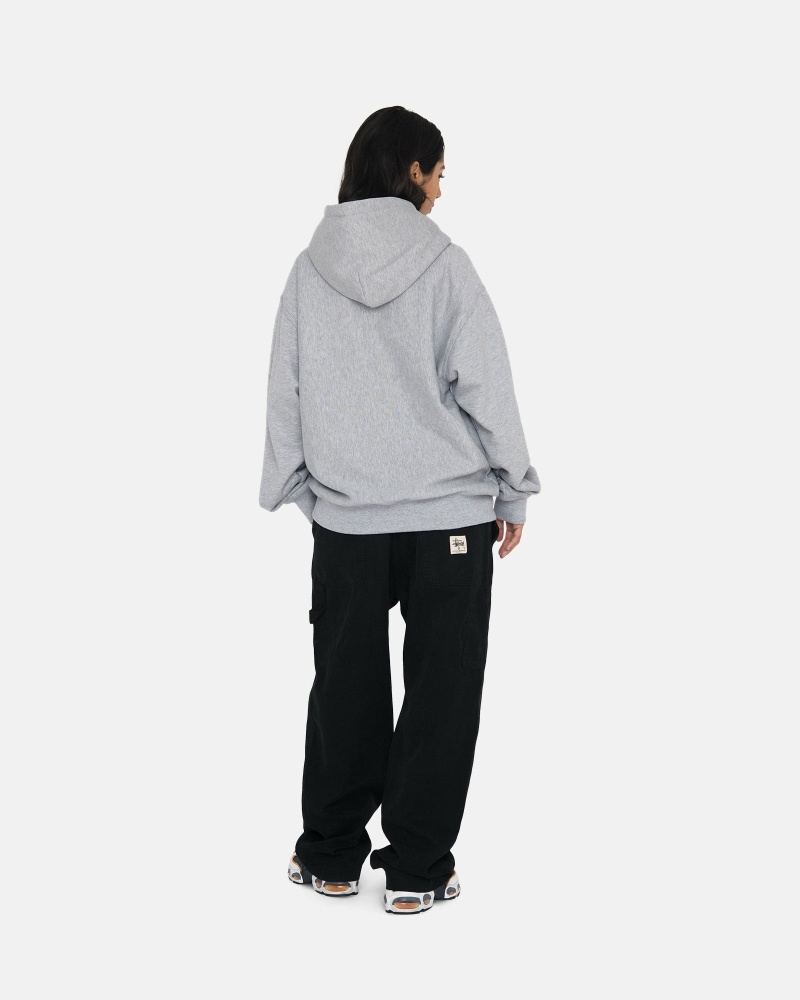 Grey Stussy Stock Logo Men's Hoodies | USA000077