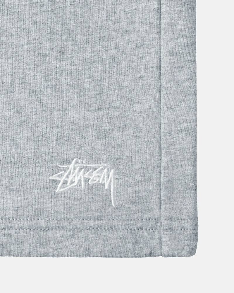 Grey Stussy Stock Logo Men's Shorts | USA000686