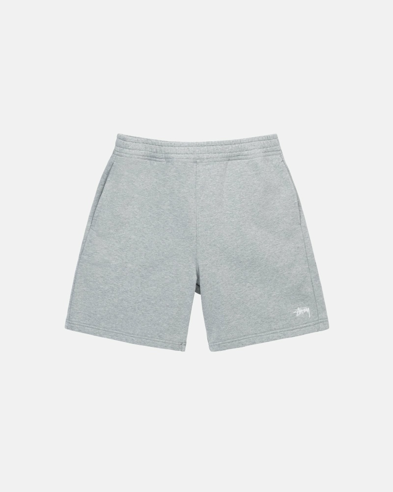 Grey Stussy Stock Logo Men\'s Shorts | USA000686