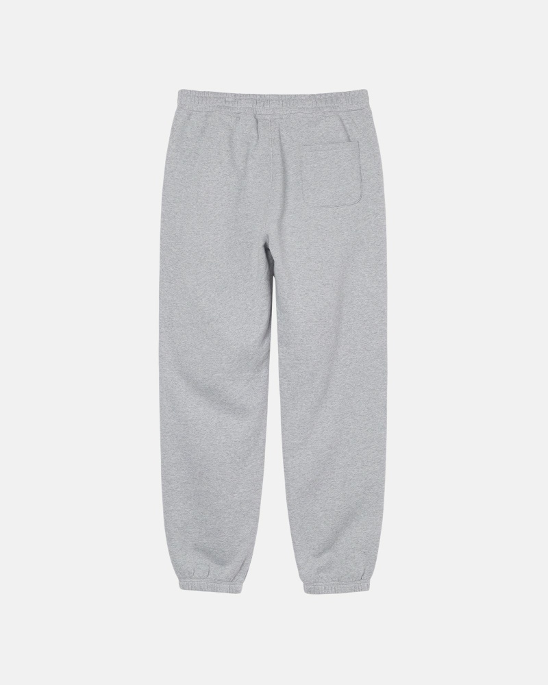 Grey Stussy Stock Logo Men's Sweatpants | USA000889