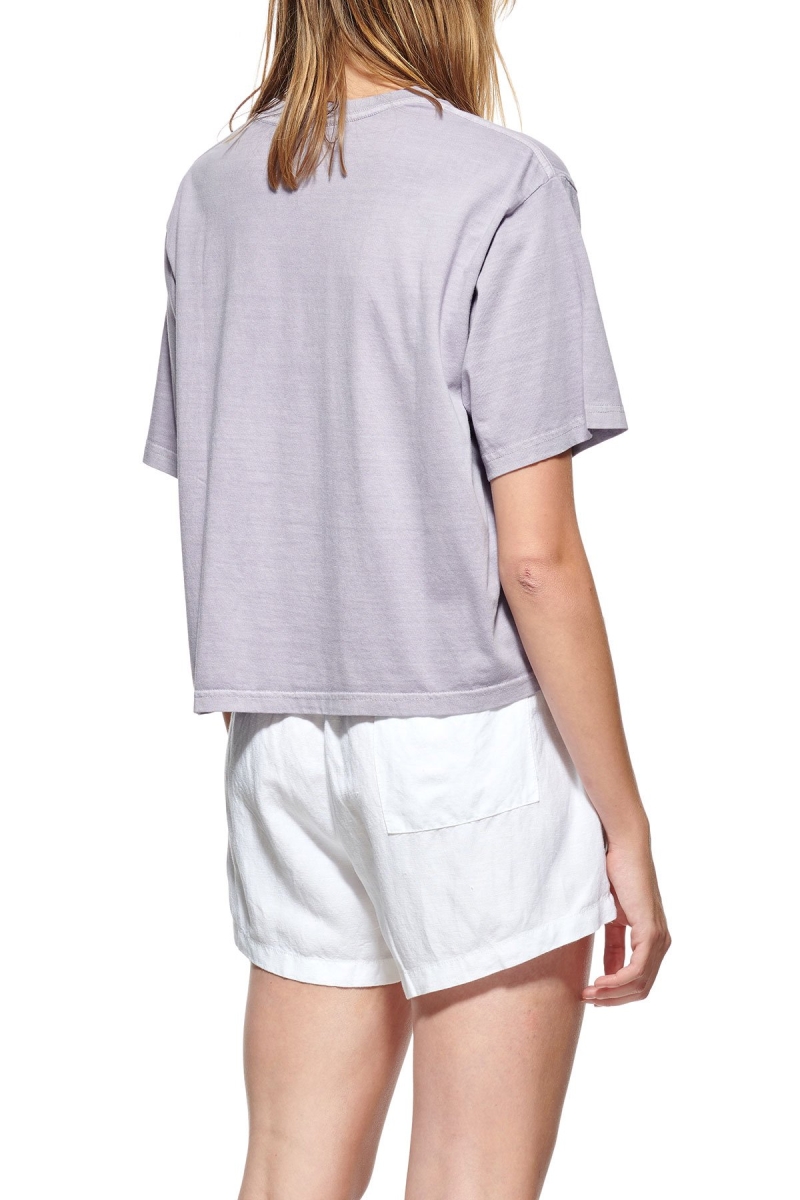 Grey Stussy Text Waisted OS Tee Women's Sportswear | USA000797