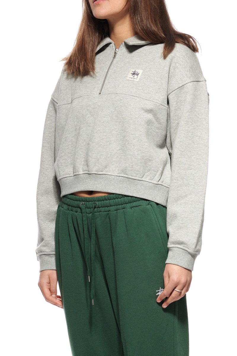 Grey Stussy Workgear Sweatshirt Women's Sweaters | USA000861