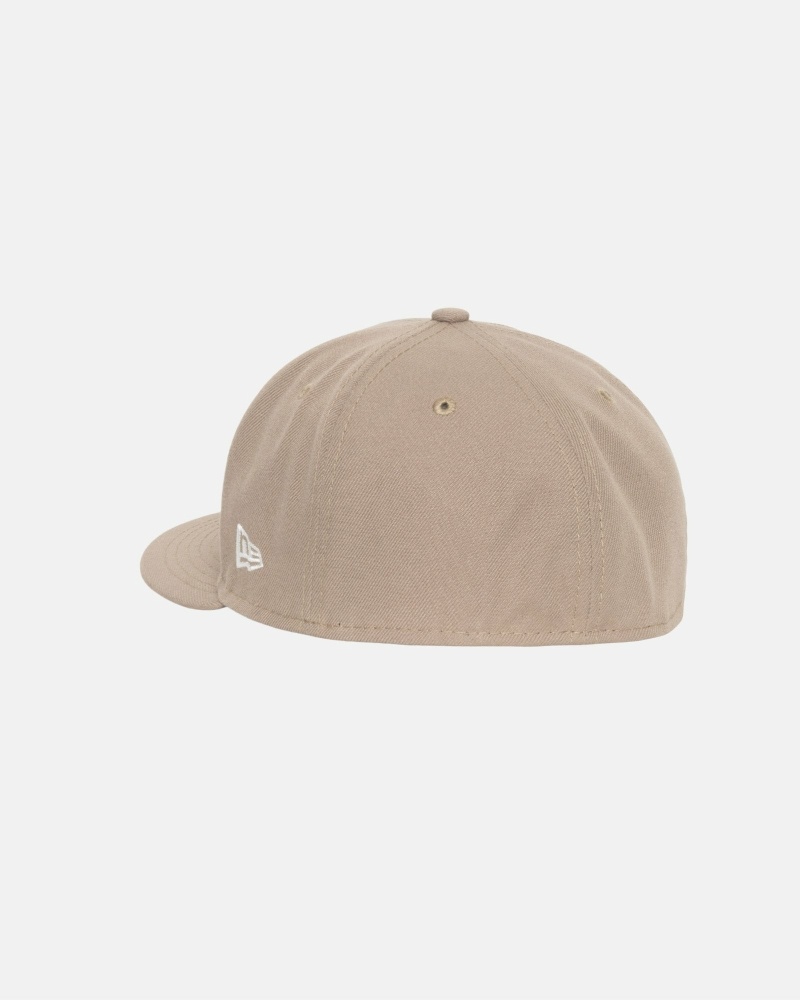 Khaki Stussy Authentic New Era Men's Caps | USA000375