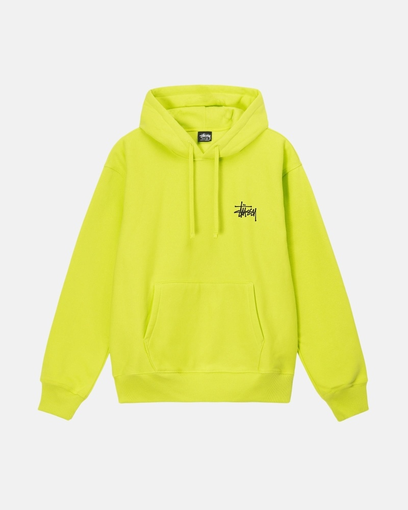 Light Green Stussy Basic Men's Hoodies | USA000011