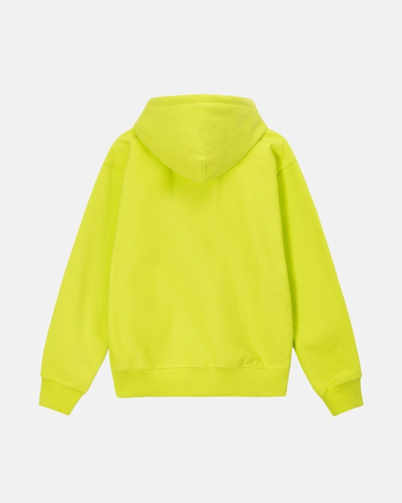 Light Green Stussy Block Sport Zip Men's Hoodies | USA000022