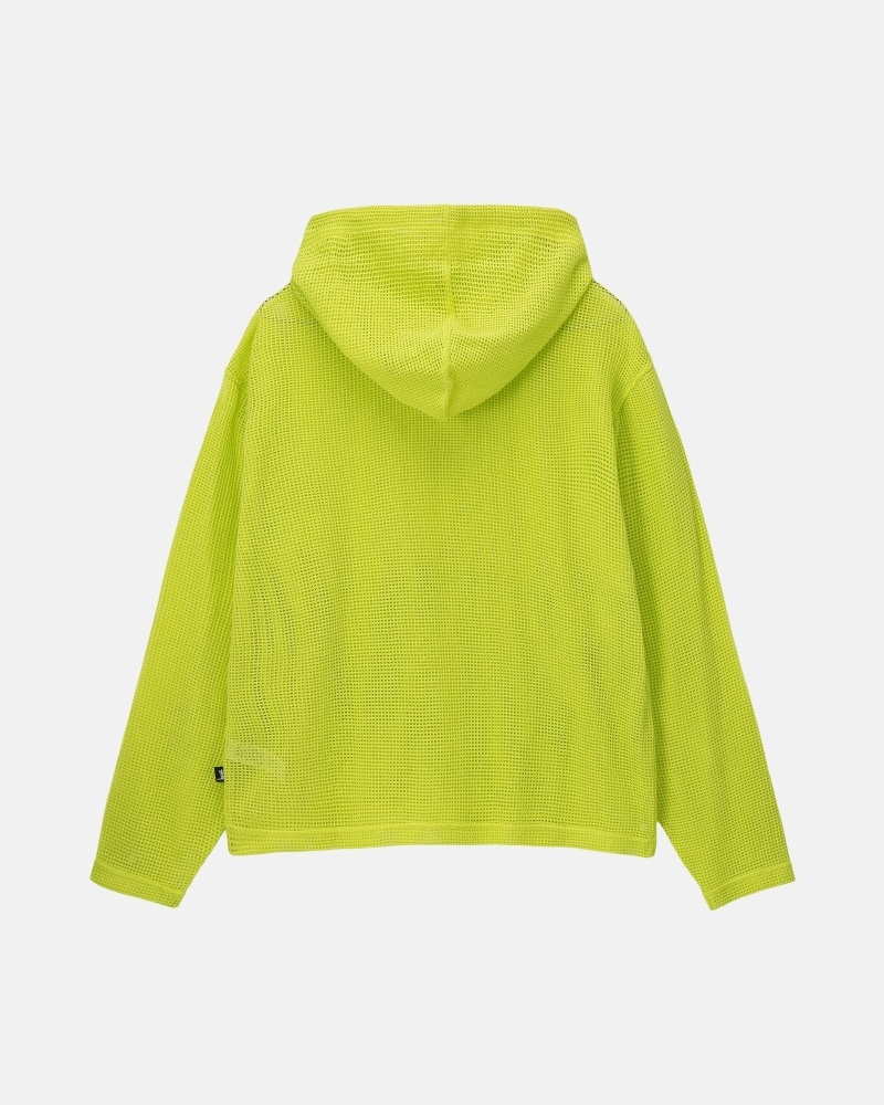 Light Green Stussy Cotton Mesh Men's Hoodies | USA000033