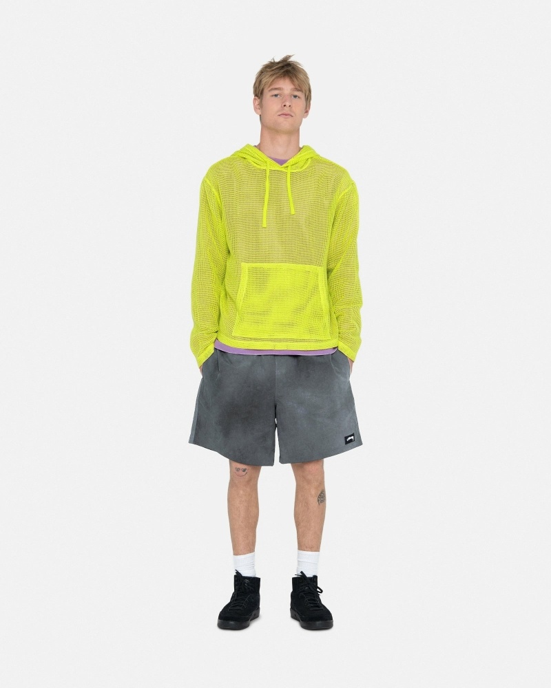 Light Green Stussy Cotton Mesh Men's Hoodies | USA000033