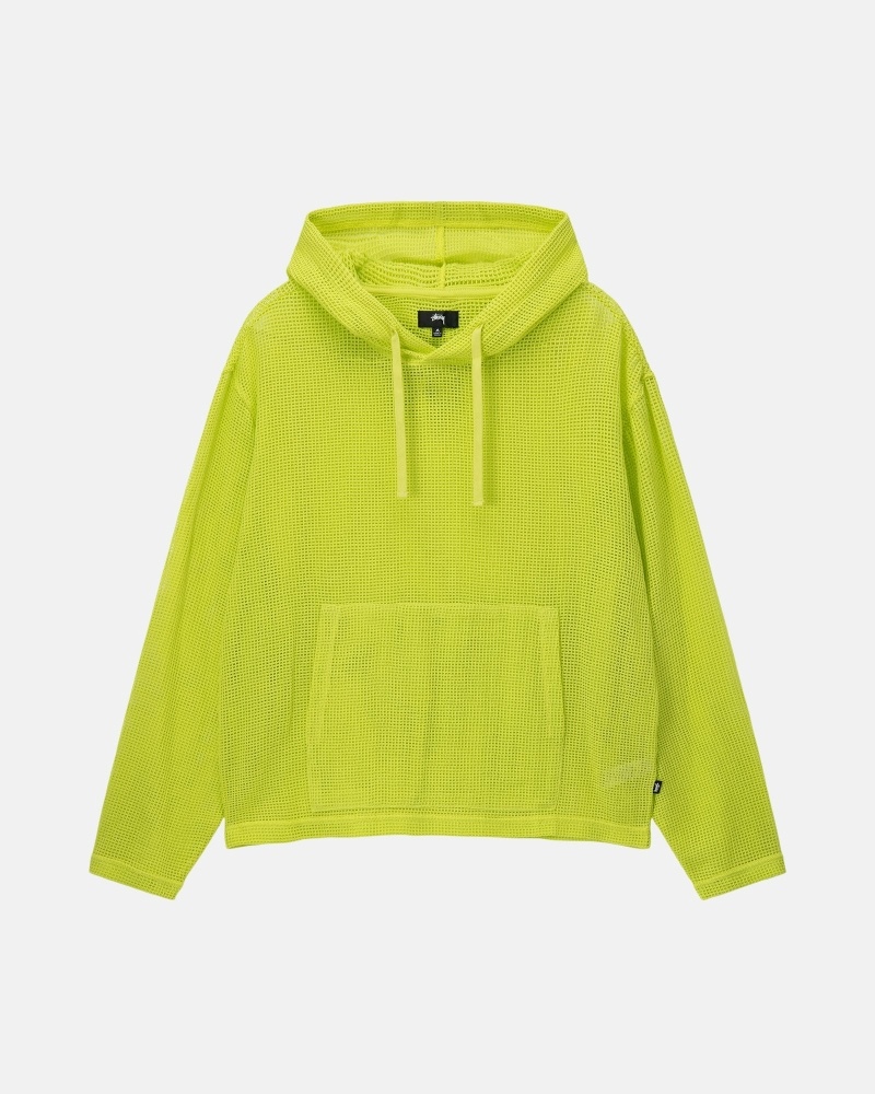 Light Green Stussy Cotton Mesh Men\'s Hoodies | USA000033