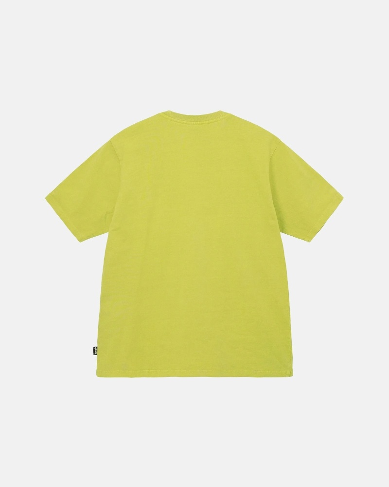 Light Green Stussy Heavyweight Pigment Dyed Crew Men's T Shirts | USA000196