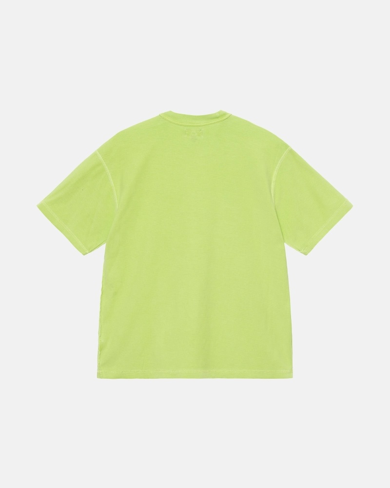 Light Green Stussy Lazy Men's T Shirts | USA000242