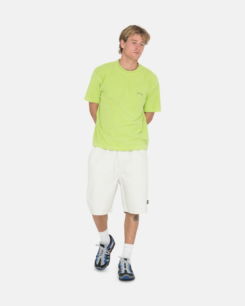 Light Green Stussy Lazy Men's T Shirts | USA000242