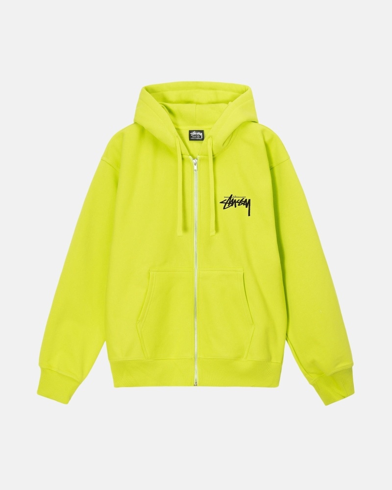 Light Green Stussy Sara Zip Men's Hoodies | USA000059