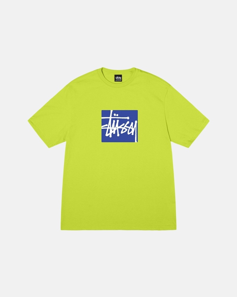 Light Green Stussy Stock Box Men\'s T Shirts | USA000272