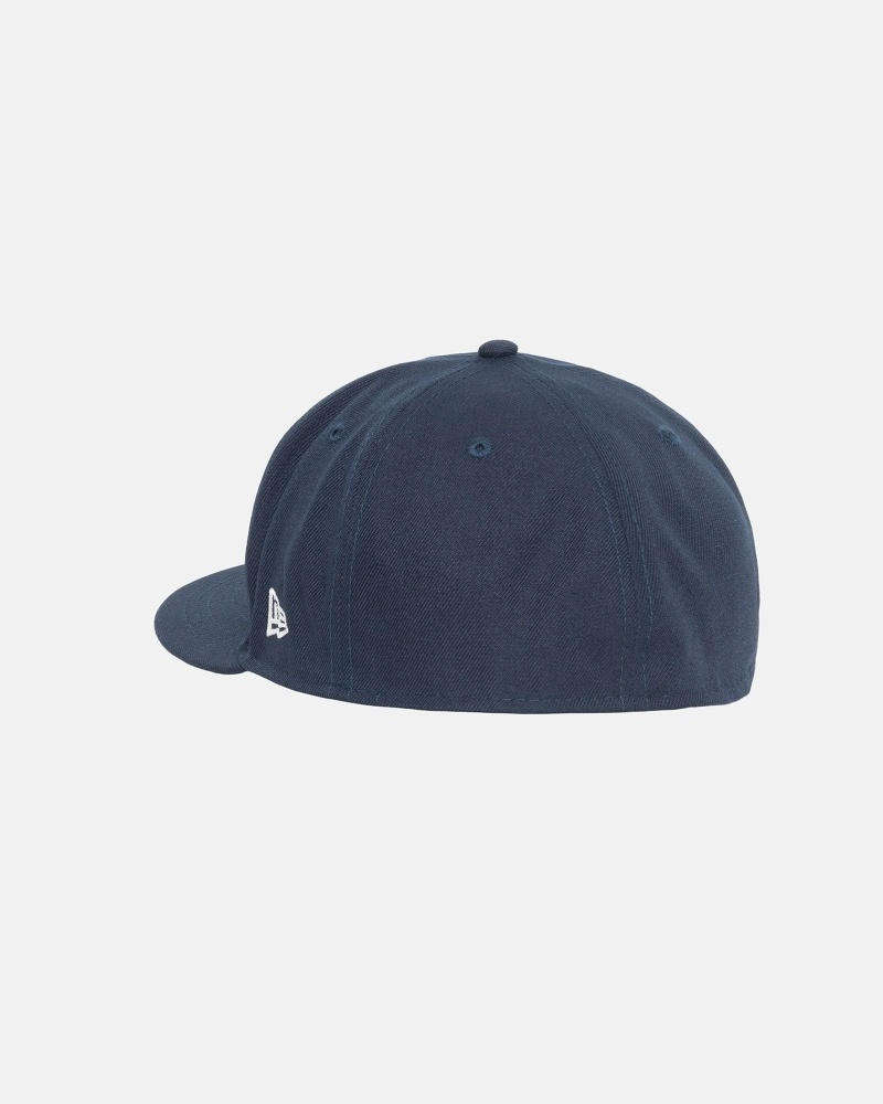 Navy Stussy Authentic New Era Men's Caps | USA000372