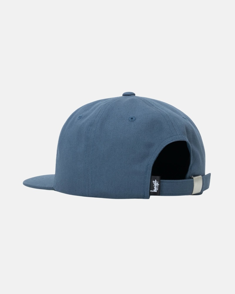 Navy Stussy Basic Strapback Men's Caps | USA000395