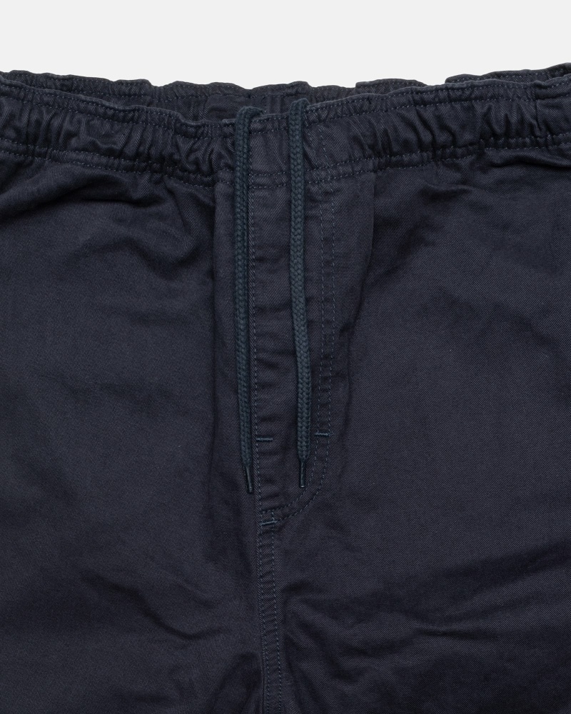 Navy Stussy Brushed Men's Beach Pants | USA000548