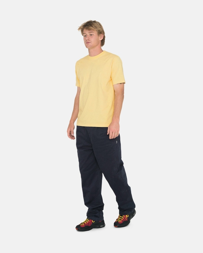 Navy Stussy Brushed Men's Beach Pants | USA000548