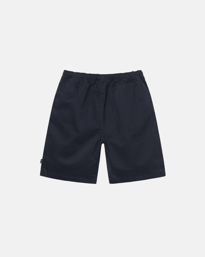 Navy Stussy Brushed Men's Shorts | USA000632