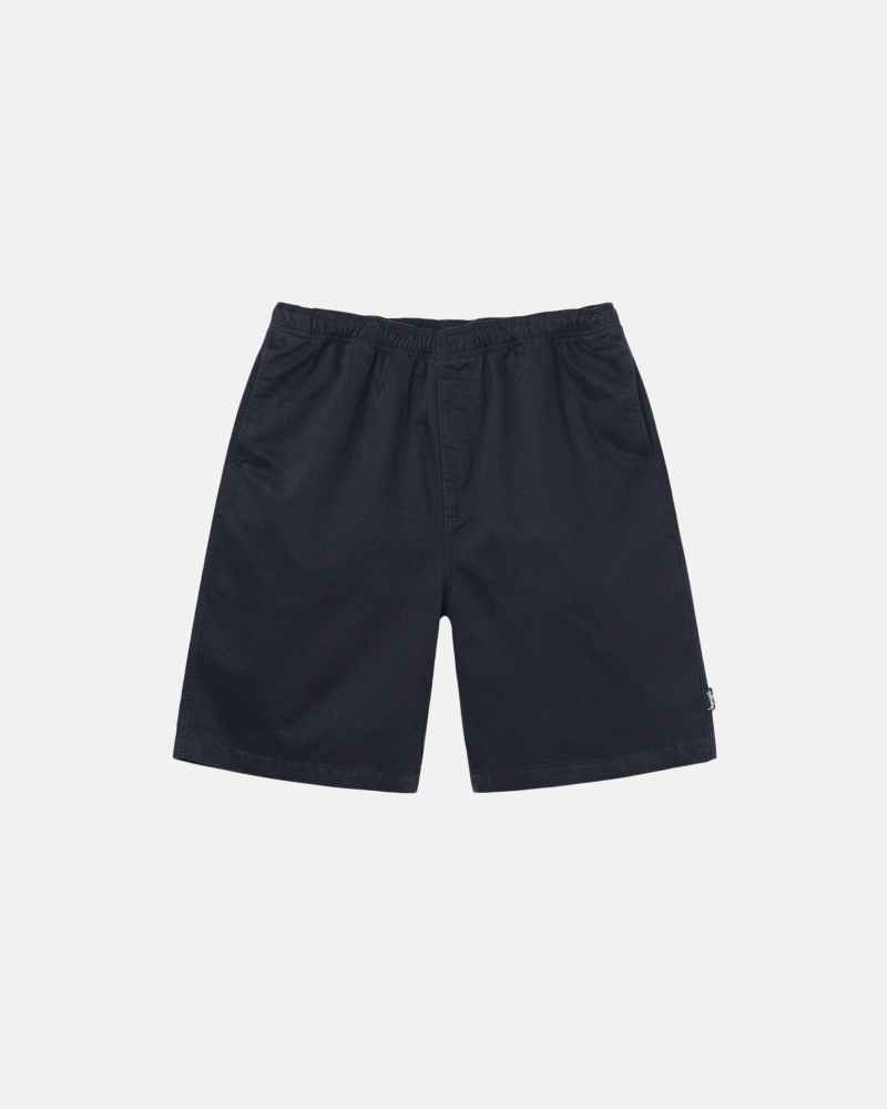 Navy Stussy Brushed Men\'s Shorts | USA000632