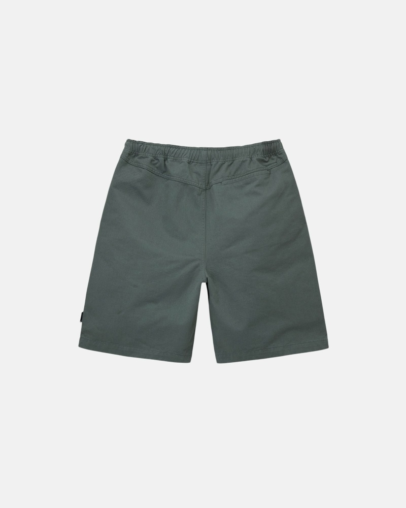 Olive Stussy Brushed Men's Shorts | USA000631