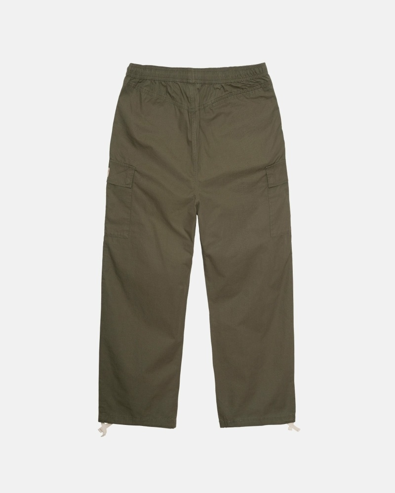 Olive Stussy Ripstop Cargo Men's Beach Pants | USA000585