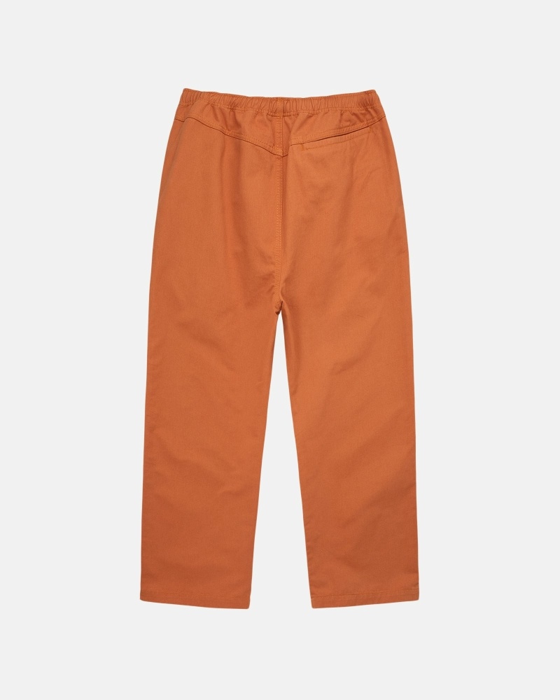 Orange Stussy Brushed Men's Beach Pants | USA000545