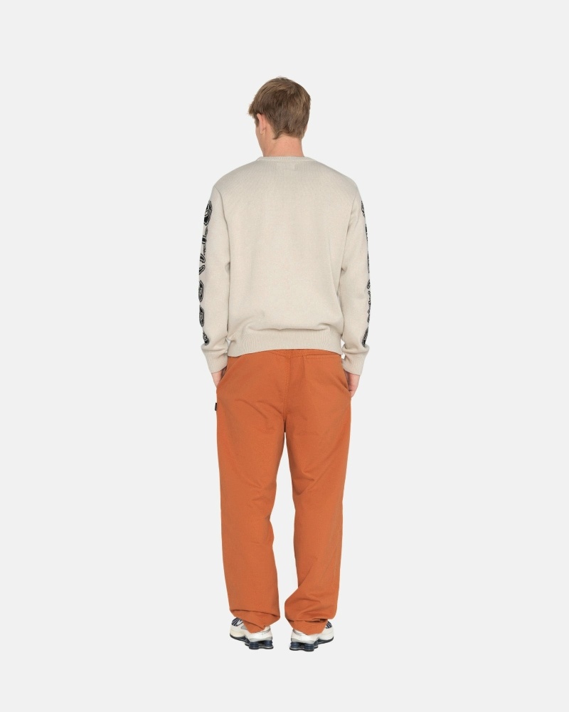 Orange Stussy Brushed Men's Beach Pants | USA000545