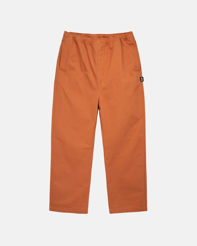 Orange Stussy Brushed Men\'s Beach Pants | USA000545