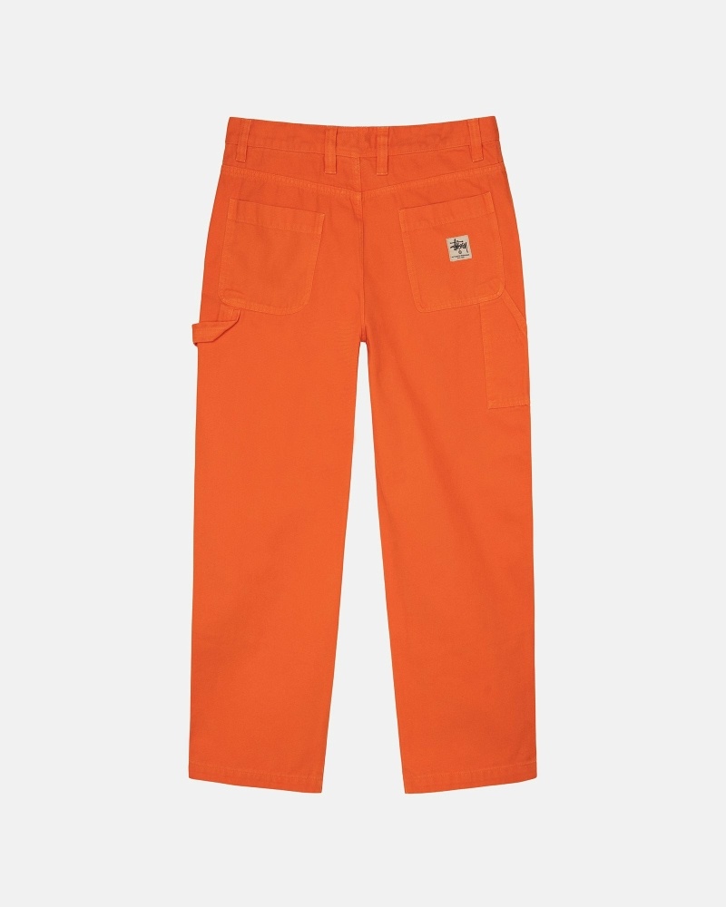 Orange Stussy Canvas Men's Work Pants | USA000549