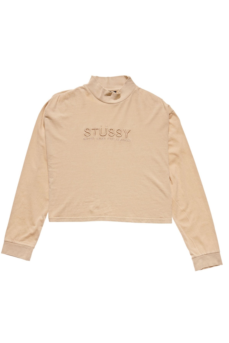 Orange Stussy Chandler Mock Neck LS Women\'s Sweatshirts | USA000894