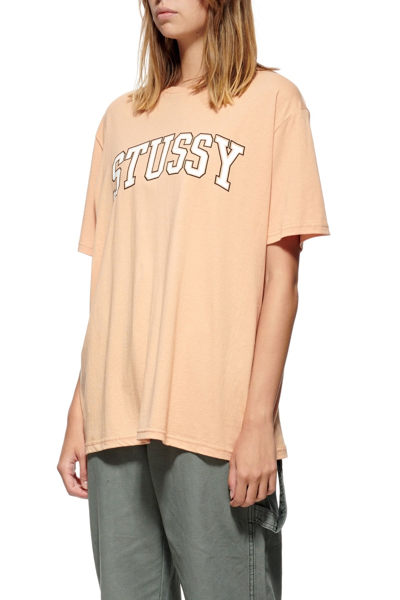 Orange Stussy Collegiate BF Women's T Shirts | USA000132