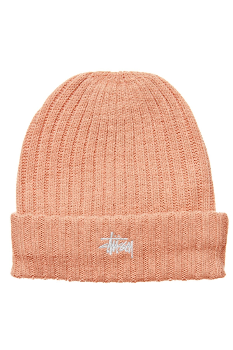 Orange Stussy Graffiti Rib Knit Beanie Women\'s Hats | USA000454