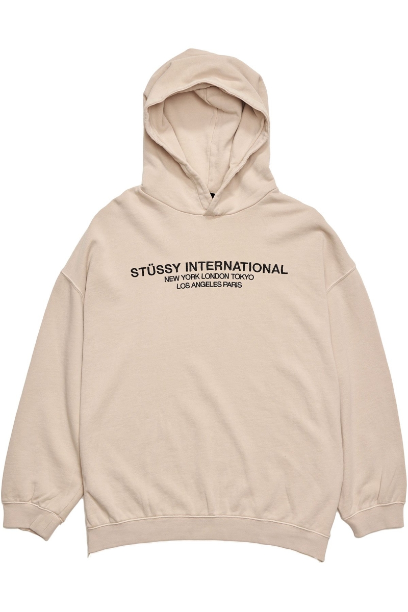 Orange Stussy INT. Embroidered Women\'s Hoodies | USA000046