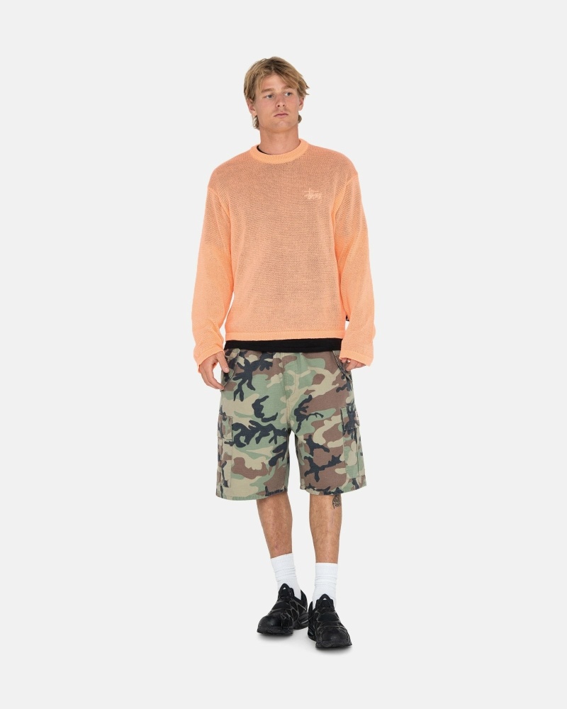 Orange Stussy Light Sensitive Men's Knit Sweater | USA000532